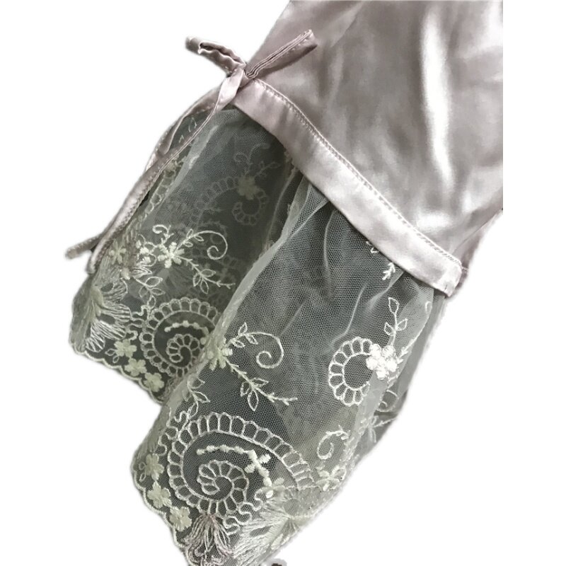 MULBERRY SILK 100% E-LOVES EBLIN PINK CC11 LUXURY EMBROIDERED LACE NIGHTGOWN ECGN723G13