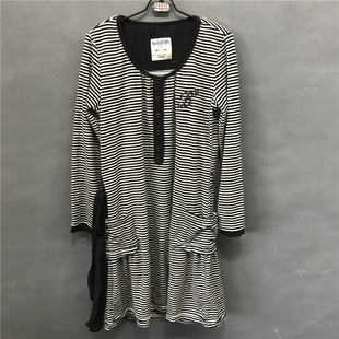 重上036条纹软绵舒适长款 老款 裙子149211 pops 衣恋旗下body