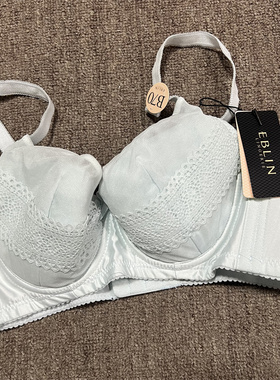 衣恋旗下EBLIN蓝色S65软杯舒适有钢圈大型显小女士文胸ECBR923082