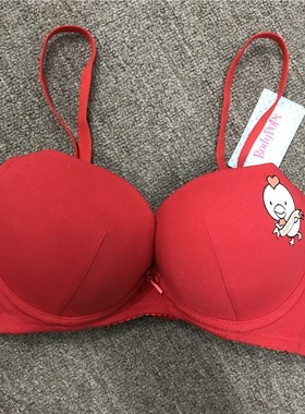 一件包邮清库body pops红色Z30可爱卡通棉质少女文胸BCBR64CS11
