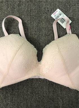 衣恋旗下body pops 浅粉红CC16蕾丝网纱甜美少女文胸BCBR724AB1