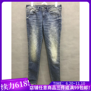 027 772 威格 蓝色潮流紧身防水女士牛仔裤 Wrangler