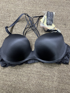 衣恋EBLIN深灰色P8有钢圈光面聚拢美背精致女士文胸ECBR935N11