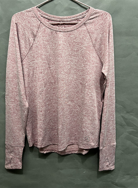 衣恋EBLIN珊瑚红色J15速干运动后背开叉舒适家居上装ECLAB64S03