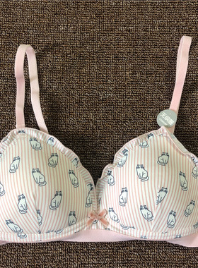 衣恋旗下body pops 甜美粉色无钢圈三角杯舒适女性文胸BCBR849A11