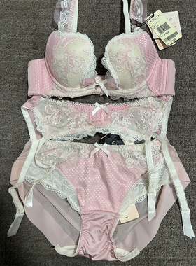 衣恋EBLIN粉红S54经典设计少女系列性感U杯女士三件套ECBR74T012