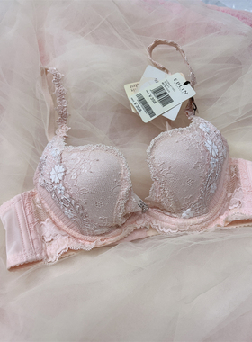 衣恋EBLIN浅桃红色S28精致亲肤典雅上托U杯性感文胸ECBR811052