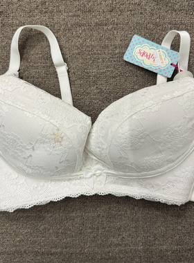 衣恋旗下body pops 象牙白J16无钢圈淑女蕾丝文胸BCBR962H31