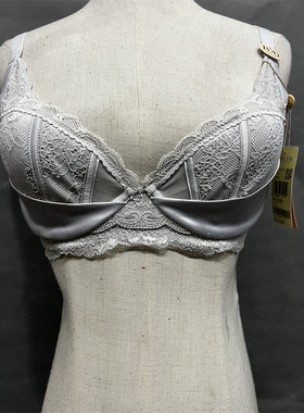 衣恋EBLIN灰色J12软罩杯软钢圈薄款精致舒适女士文胸ECBR A83032