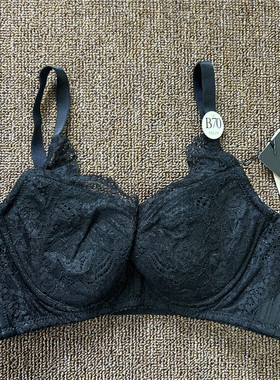 衣恋旗下EBLIN 两色薄款性感蕾丝网面聚拢女士文胸ECBR862131