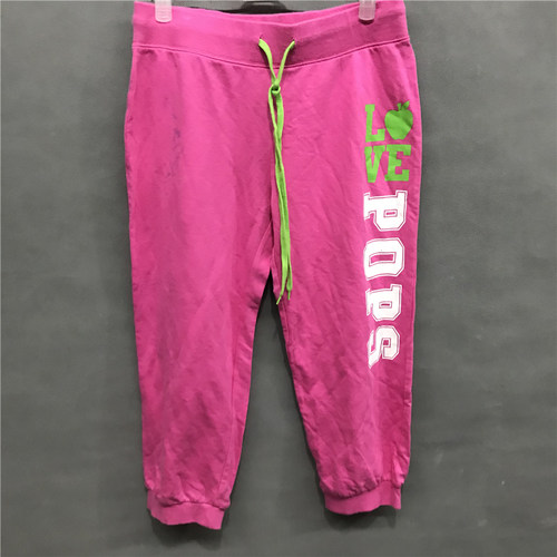 衣恋旗下body pops粉红044甜美印花棉质春秋时尚女士七分裤