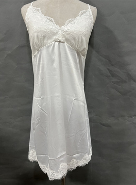 衣恋EBLIN象牙白S52精致刺绣系列淑女纯欲系列女士睡裙ECFL74T031