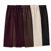 锁温聚热不臃肿多色休闲裤 加绒保暖阔腿裤 女秋冬抽绳休闲裤