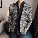 英伦韩版修身男士商务休闲刺绣花式西服男外套X932-P155，男装西服，电商C308