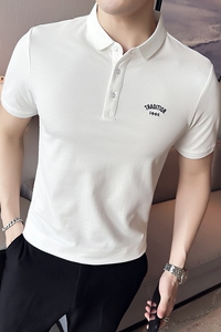 夏季男士休闲polo衫t恤 潮流修身翻领半袖polo衫绿色C60045-P58图片