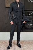 新郎婚礼伴郎服礼服马甲男士高级感双排扣条纹马甲MJ918-P70，男装背心/马甲，电商C308