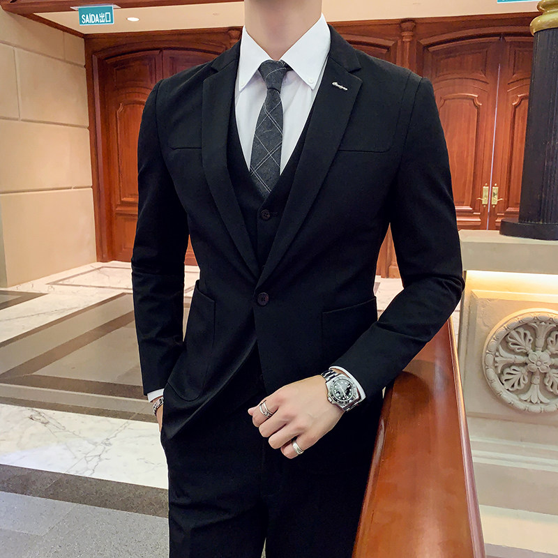 英伦韩版修身男士西服三件套TZ146-P290，男装西服，电商C308