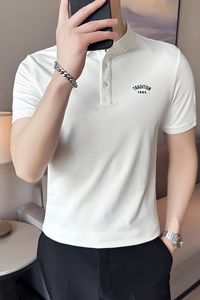 男士休闲polo衫t恤 潮流修身翻领半袖polo衫绿色C60045-P58图片