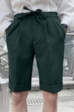 夏季青年纯色五分西裤男短裤商务直筒裤西裤休闲松紧腰裤K01-P65，男装牛仔裤，电商C308