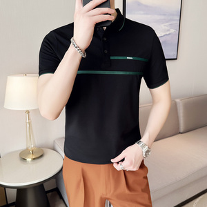 男士休闲polo衫t恤 潮流修身翻领半袖polo衫沙漠色F9408-P58图片