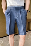 夏季薄款纯色短裤男士坠感免烫五分西裤青年冰凉休闲短裤K04-P65，男装牛仔裤，电商C308