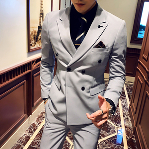 英伦韩版修身男士西服三件套装TZ135-P265，男装西服，电商C308