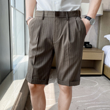 夏季薄款条纹短裤男士坠感免烫五分西裤青年冰凉休闲裤K07-P70，男装牛仔裤，电商C308