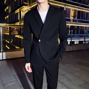 高质量男性西装 轻熟风韩版修身休闲西服套装 LJT830斜扣-P220，男装西服套装，电商C308