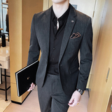 20秋冬款英伦韩版修身休闲商务男士西服套装LJT937-P210，男装西服套装，电商C308
