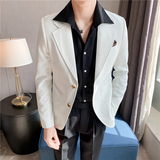高级感休闲小西服外套男春夏季韩版修身英伦痞帅单西装X01-P155，男装西服套装，电商C308
