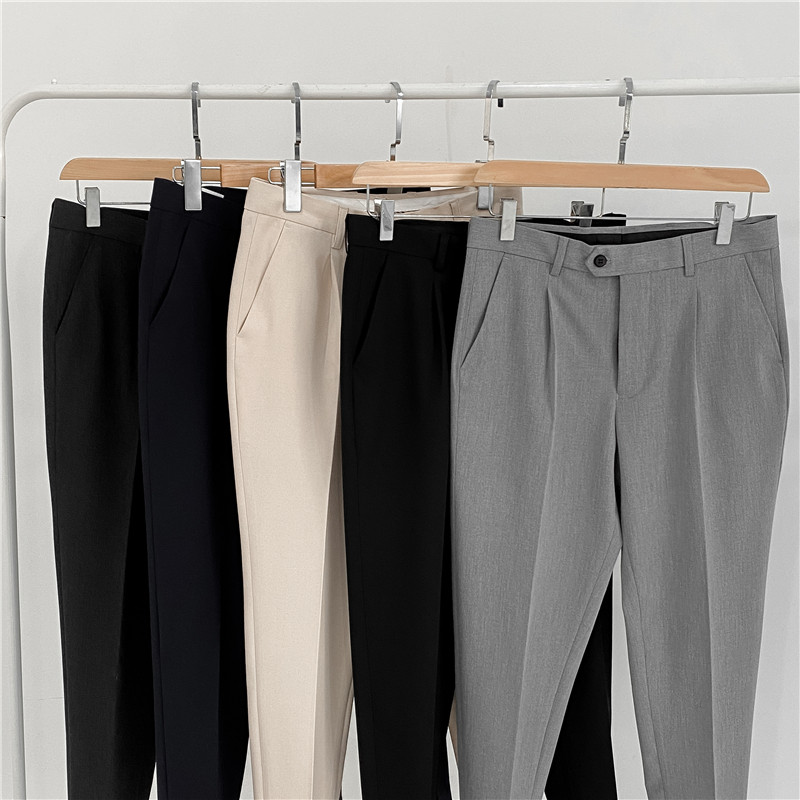 春夏轻熟风时尚休闲裤韩版纯色小脚九分西裤K20-P65，男装西裤，电商C308