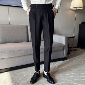 23那不勒斯免烫西裤男士韩版修身小脚裤商务休闲西裤长裤K890-P78图片