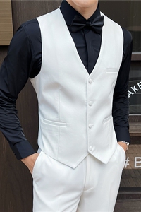 新郎婚礼伴郎服马甲塔士多礼服男士高级感马甲MJ914-P60图片