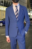 英伦韩版修身男士休闲商务西服套装新郎套装墨绿色LJT889-P230，男装西服套装，电商C308