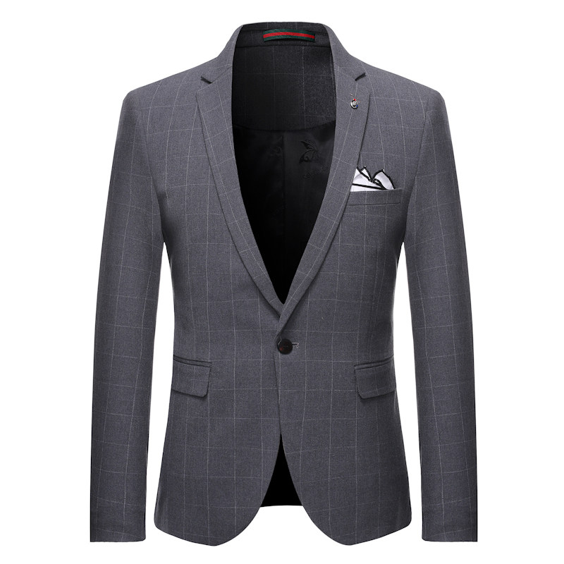20秋冬款英伦韩版修身男士时尚休闲格子西服套装LJT959-P230,男装西服套装,电商C308