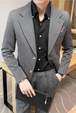 痞雅高级感休闲二粒扣小西服男外套韩版修身英伦单西装X05-P155，男装西服套装，电商C308