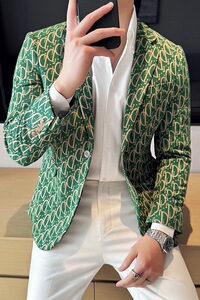 英伦韩版修身男士商务休闲花式西服男外套X933-P155图片