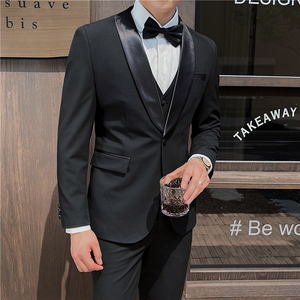 新郎西服婚礼伴郎服塔士多礼服男士高级感西装外套X915-P135图片