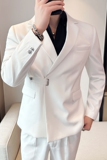 英伦修身西装两件套男士套装韩版休闲斜扣西服套装LJT908-P225，男装西服套装，电商C308