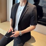 春夏休闲华夫格中袖小西服外套韩版修身英伦潮男西装X931-P130，男装西服，电商C308