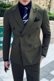 秋冬新款英伦韩版修身男士双排扣纯色单件西服外套X135-P135，男装西服，电商C308
