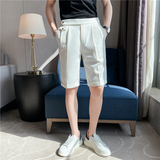 夏季薄款纯色短裤男士坠感免烫五分西裤青年冰凉休闲裤K09-P65，男装牛仔裤，电商C308