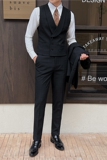 新郎婚礼伴郎服礼服马甲男士高级感双排扣格子马甲MJ919-P70，男装背心/马甲，电商C308