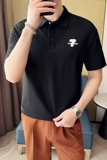 夏季男士休闲polo衫t恤潮流修身翻领半袖polo衫白色C10010-P58，男装T恤，电商C308