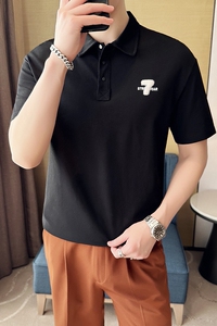 夏季 男士休闲polo衫t恤 潮流修身翻领半袖polo衫白色C10010-P58图片