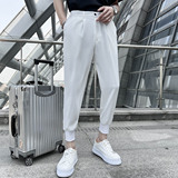 22轻熟风宽松时尚休闲裤韩版纯色小脚九分西裤K19-P65，男装西裤，电商C308