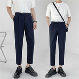 轻熟风时尚纯色休闲裤韩版纯色小脚九分西裤K20-P65，男装西裤，电商C308