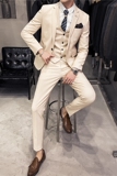 20秋冬款英伦韩风修身男士商务西服三件套装SJT830-P265，男装西服，电商C308