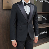 新郎西服套装婚礼伴郎服塔士多礼服男士高级感西装SJT914-P265，男装西服套装，电商C308