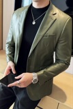 皮衣男西装外套新款韩版修身帅气潮流休闲男士西服X935-P155，男装西服套装，电商C308